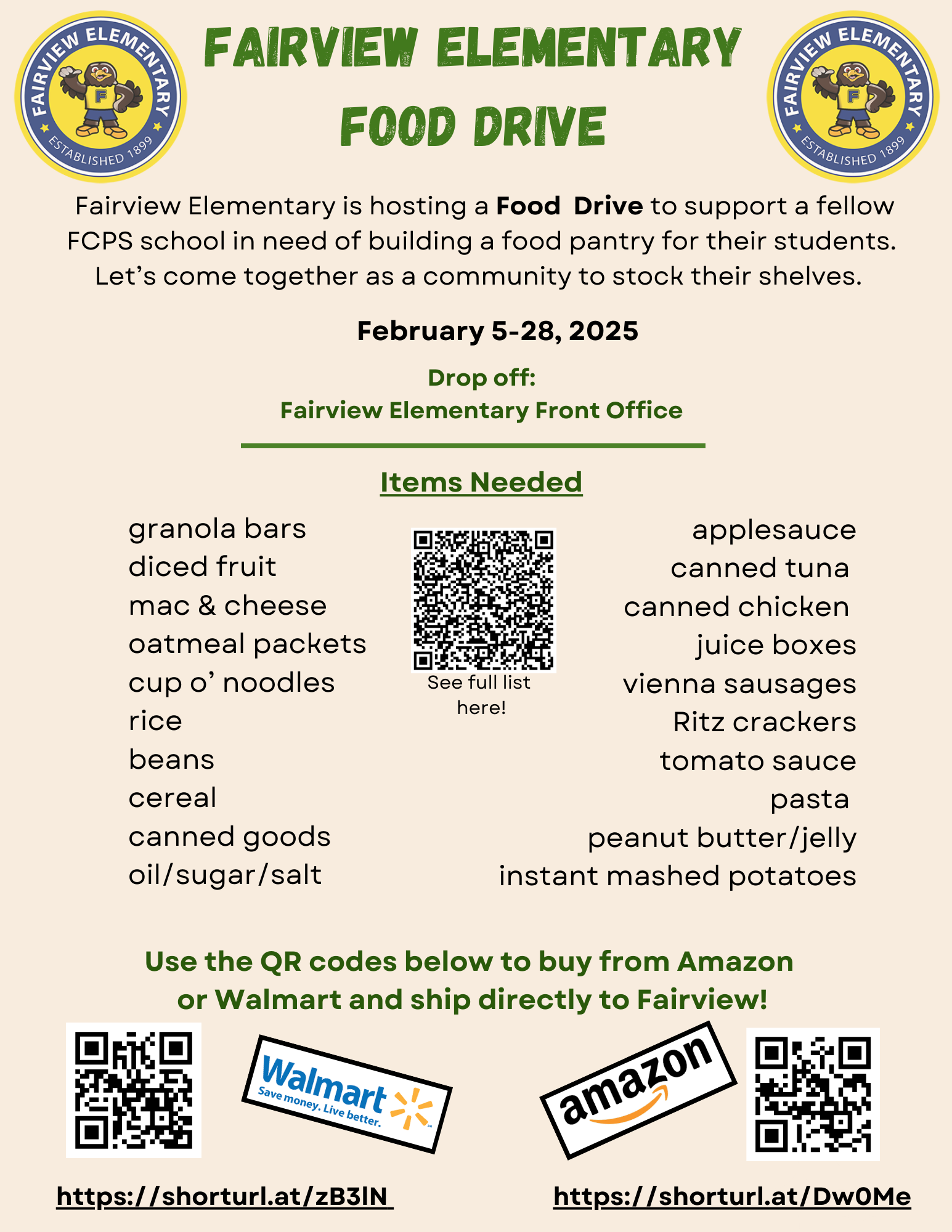 Fairview Food Drive