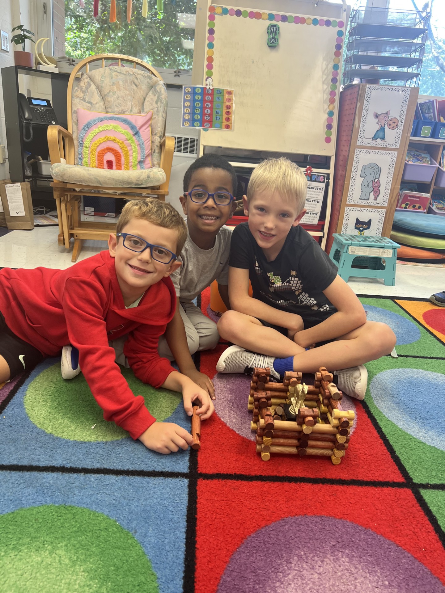 Minnick Students Building Tower