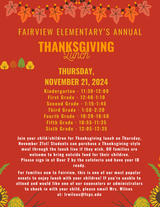 thanksgiving luncheon flyer